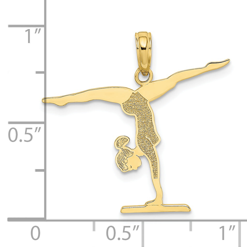 10K Yellow Gold 10K Gymnastics Floor Pendant
