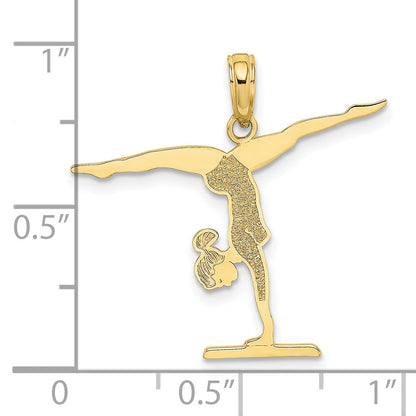 10K Yellow Gold 10K Gymnastics Floor Pendant