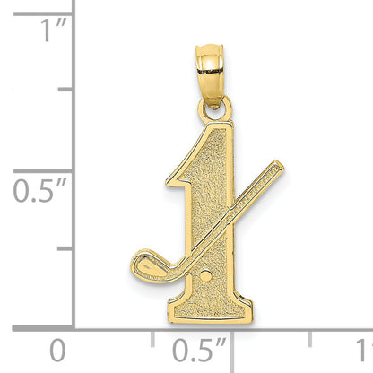 10K Yellow Gold Golf Club And Ball On #1 Charm