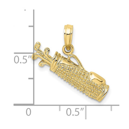 10K Yellow Gold Golf Bag Charm