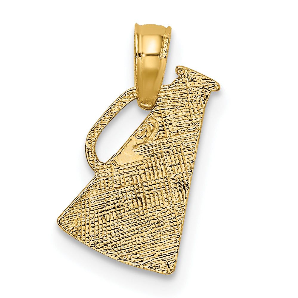 10K Yellow Gold 10K Megaphone With Handle Pendant