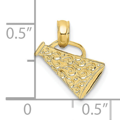 10K Yellow Gold 10K Megaphone With Handle Pendant