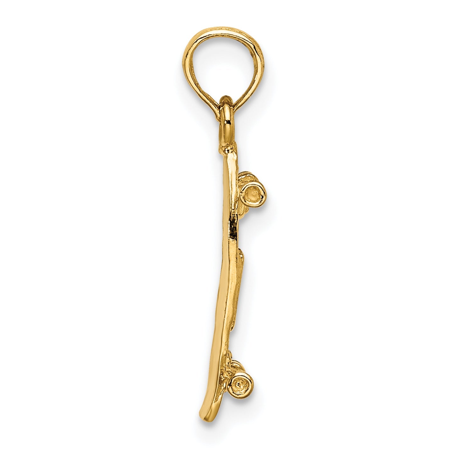 10K Yellow Gold 10K 3-D Skate Board Charm