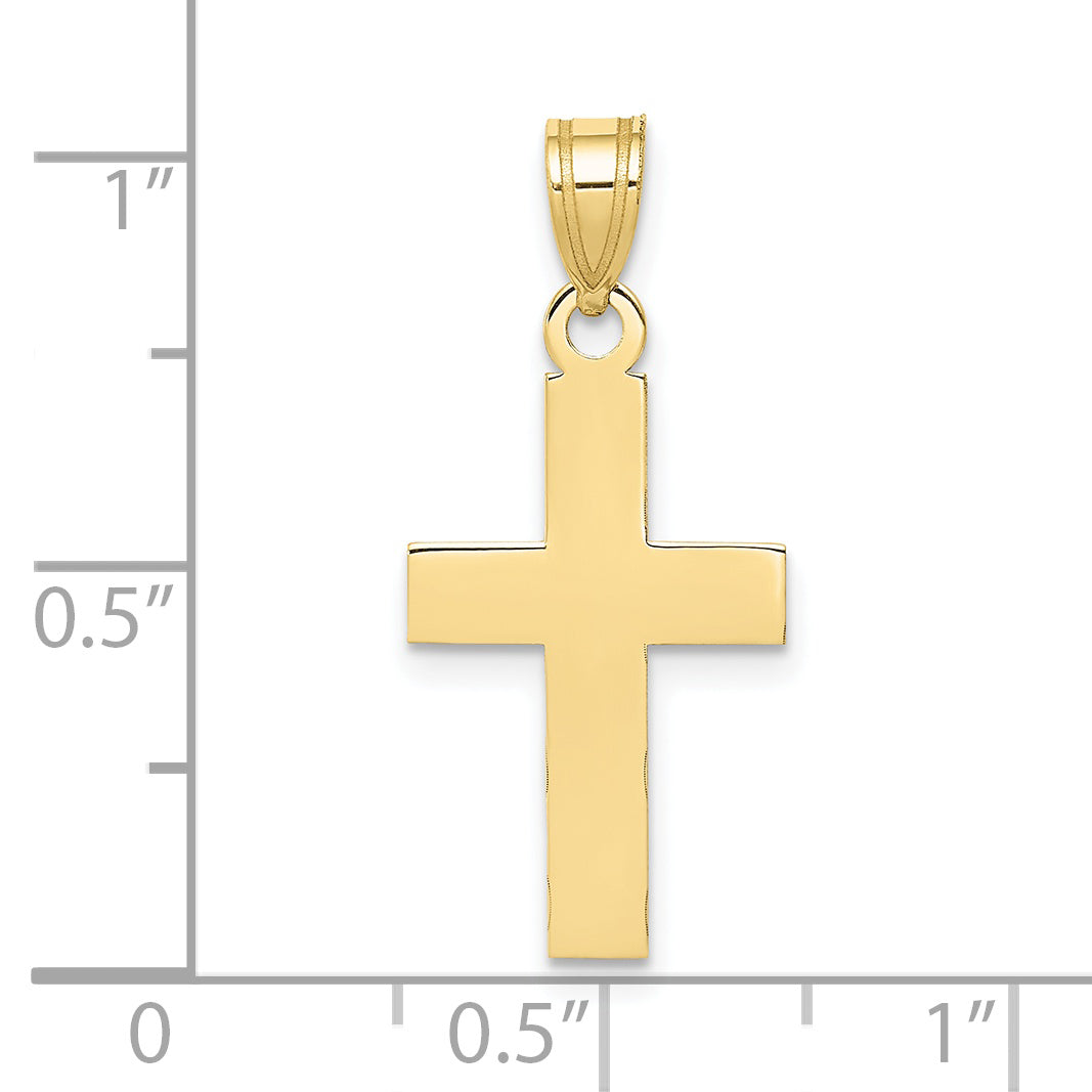 10K Yellow Gold 10K Polished Cross Charm