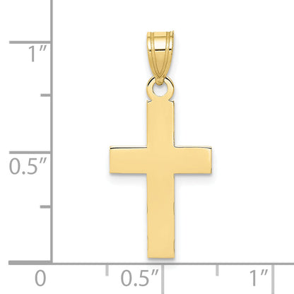 10K Yellow Gold 10K Polished Cross Charm