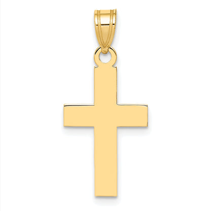 10K Yellow Gold 10K Polished Cross Charm