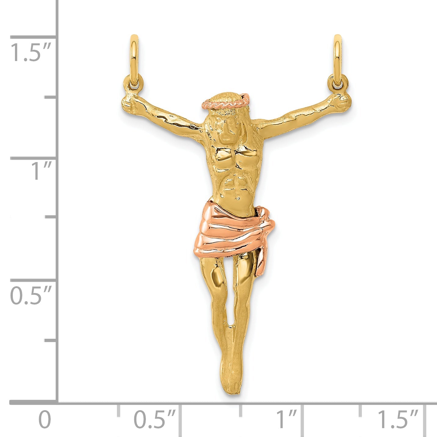 10K Two-Tone Rose Corpus Pendant