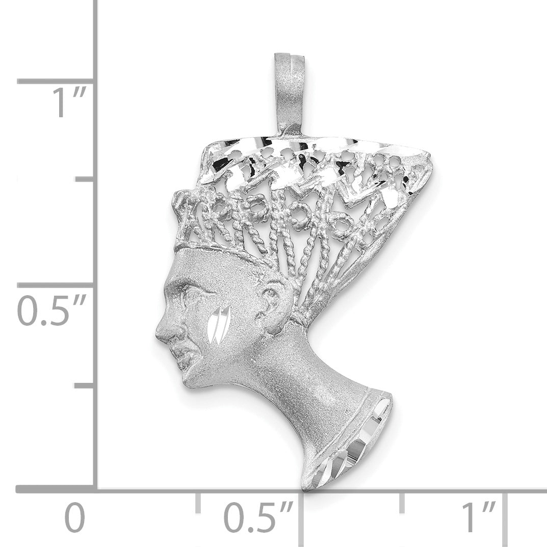 10K White Gold Nefertiti Pendant