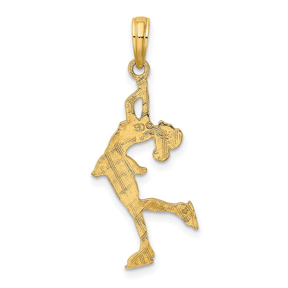 10K Yellow Gold Ice Skater Turning Charm