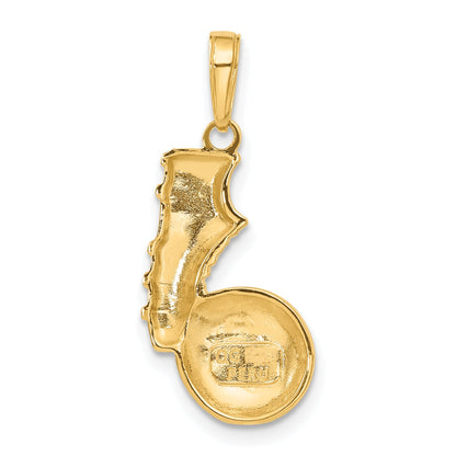 10K Yellow Gold 10K Soccer Ball And Shoe Pendant