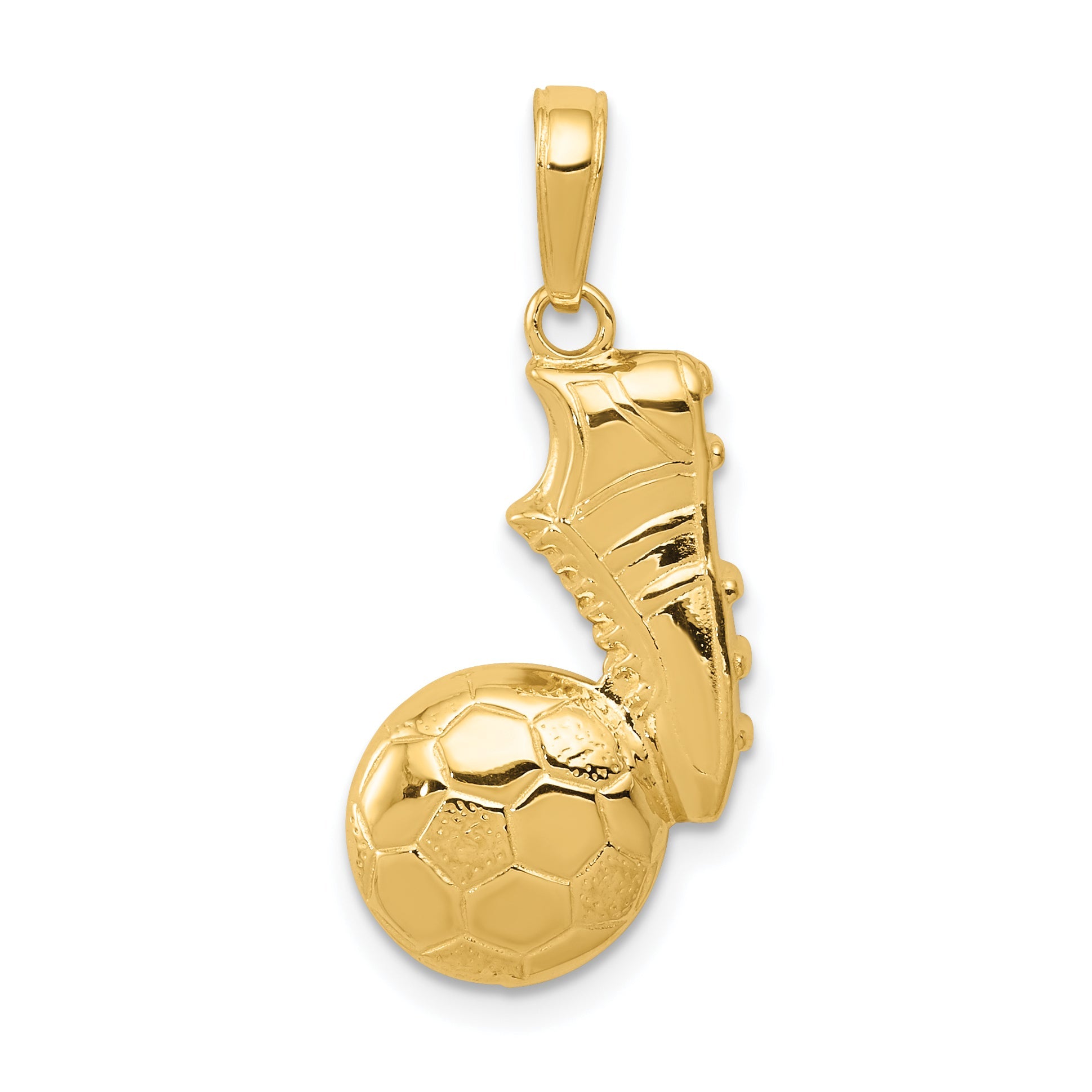 10K Yellow Gold 10K Soccer Ball And Shoe Pendant