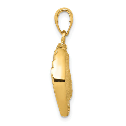 10K Yellow Gold 10K Baseball Glove And Ball Pendant