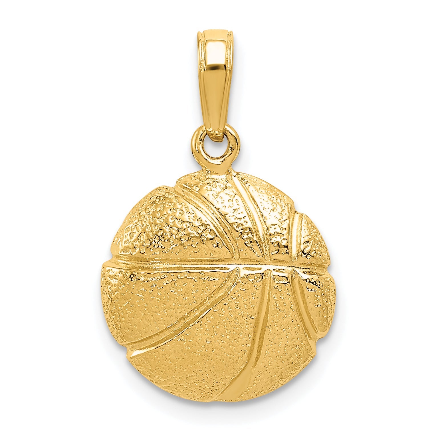 10K Yellow Gold 10K Basketball Pendant