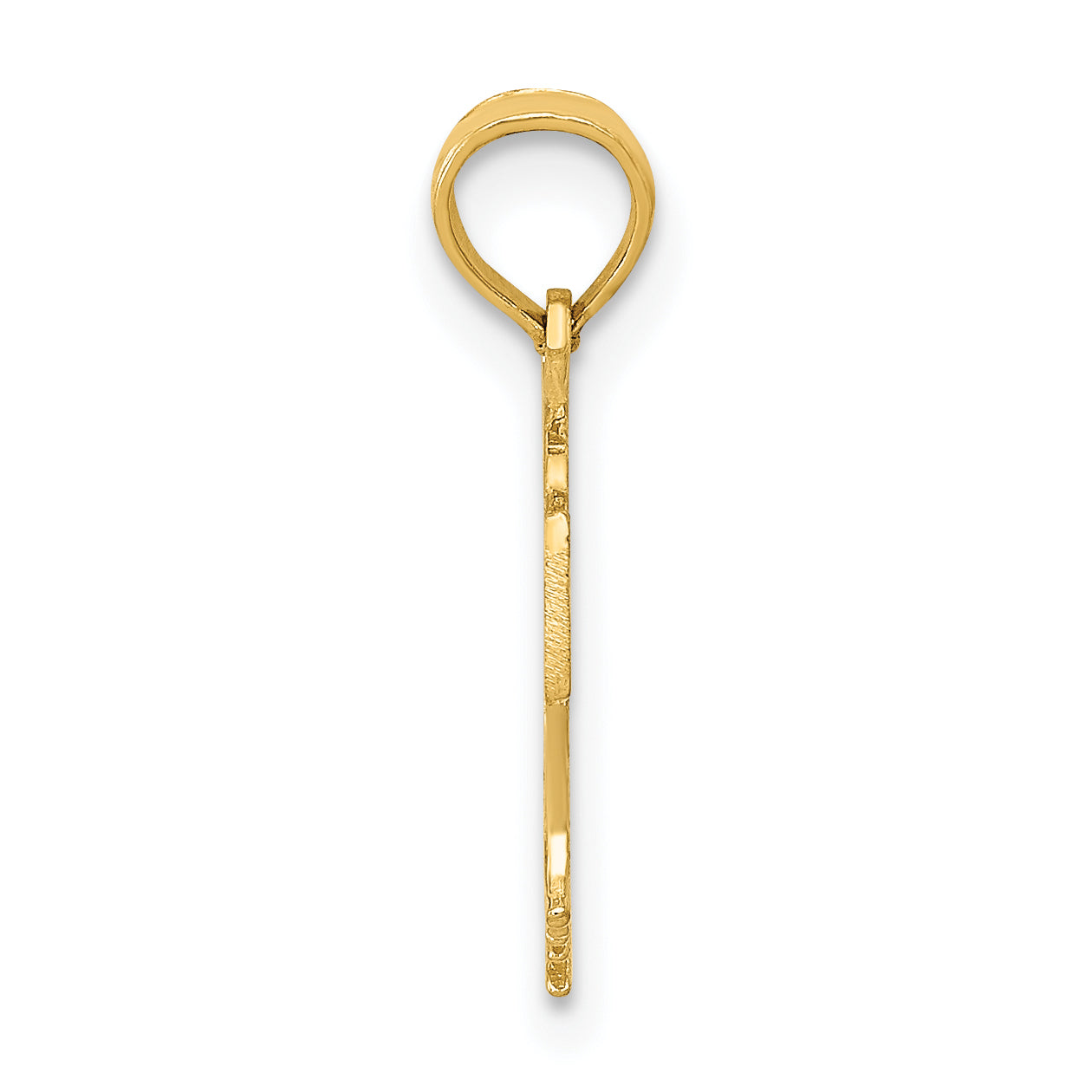 10K Yellow Gold 10K Basketball In Net Pendant