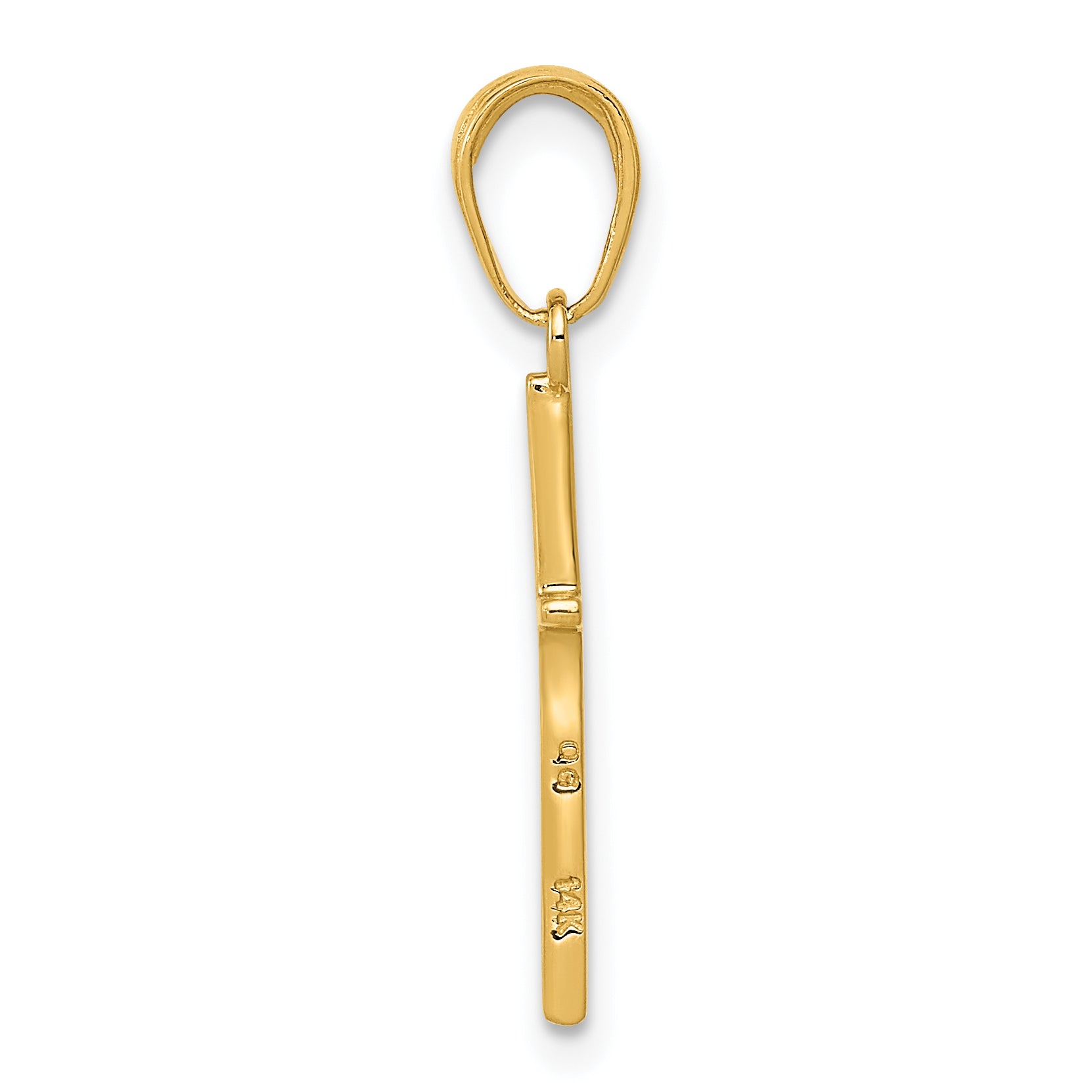 10K Yellow Gold 10K Polished Cross Pendant