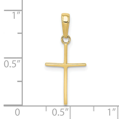 10K Yellow Gold 10K Polished Cross Pendant