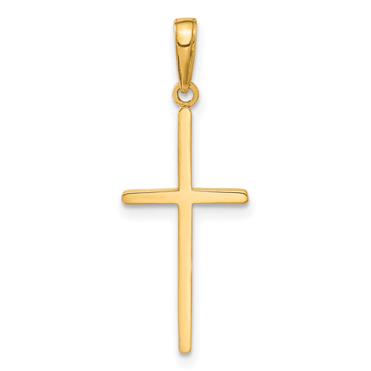 10K Yellow Gold 10K Polished Cross Pendant