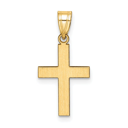 10K Yellow Gold Polished Cross Charm