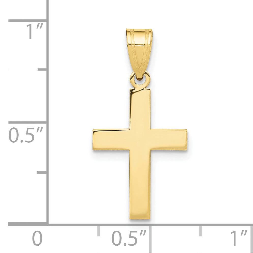10K Yellow Gold Polished Cross Charm
