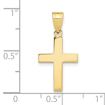 10K Yellow Gold Polished Cross Charm