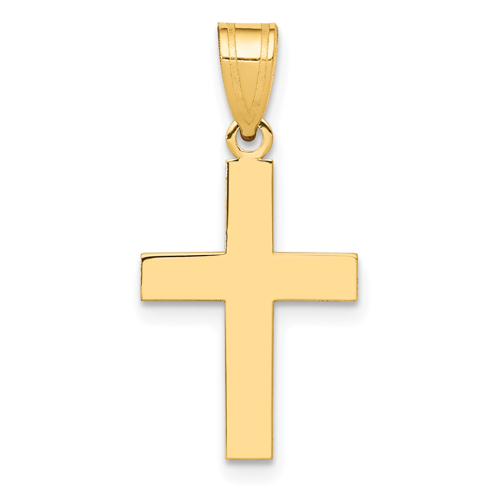 10K Yellow Gold Polished Cross Charm