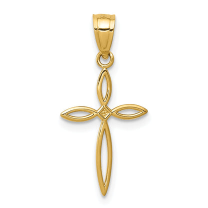 10K Yellow Gold Passion Cross Charm