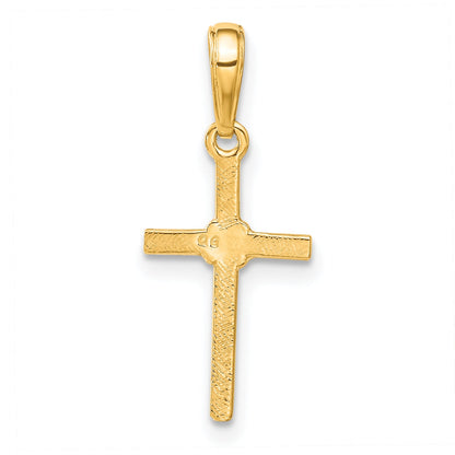 10K Yellow Gold Polished Cross Charm