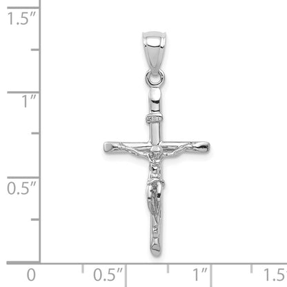 10K White Gold 10K Inri Crucifix Pendant