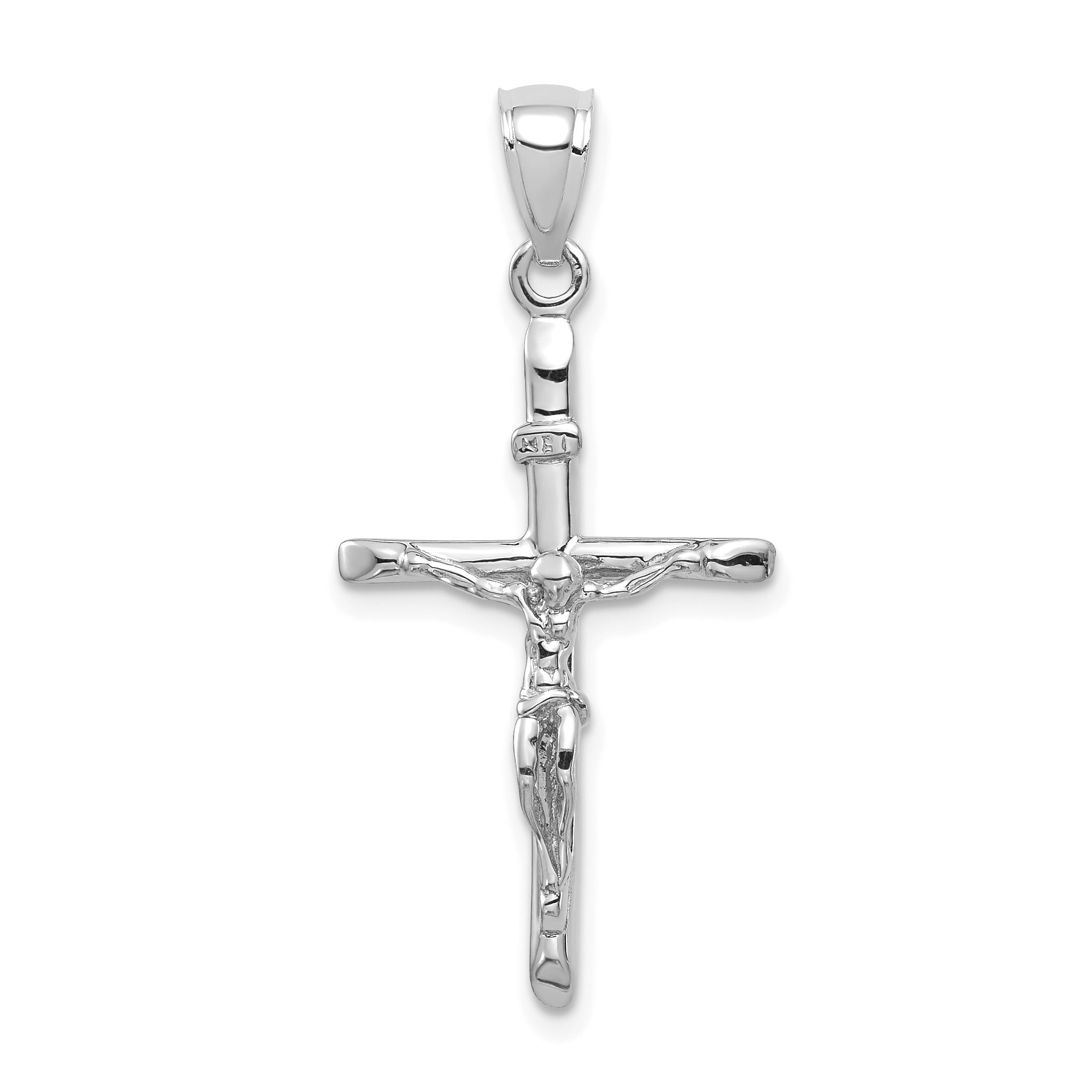 10K White Gold 10K Inri Crucifix Pendant