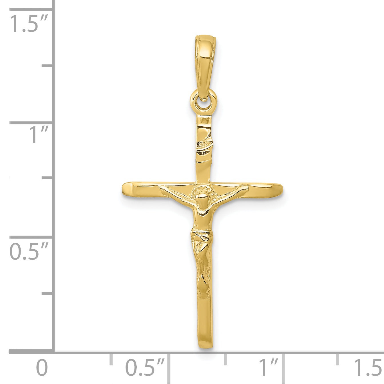 10K Yellow Gold Crucifix Pendant