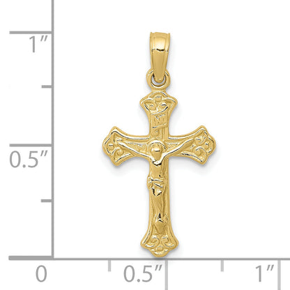 10K Yellow Gold 10K Inri Crucifix Charm