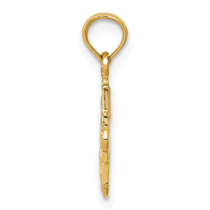 10K Yellow Gold Miniature Four Way Medal Pendant