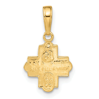 10K Yellow Gold Miniature Four Way Medal Pendant