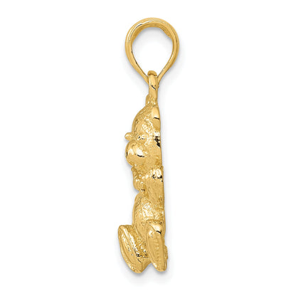 10K Yellow Gold 10K Teddy Bear Pendant