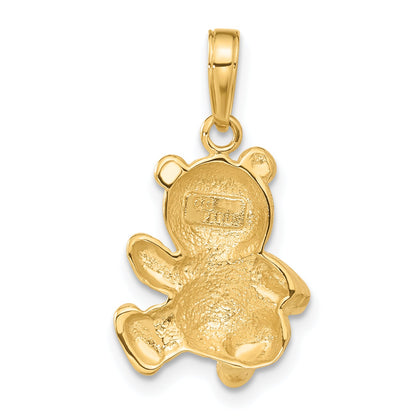 10K Yellow Gold 10K Teddy Bear Pendant