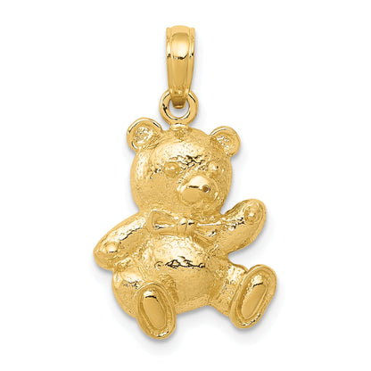 10K Yellow Gold 10K Teddy Bear Pendant