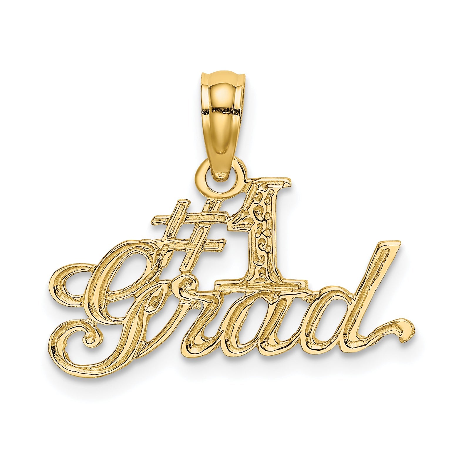 10K Yellow Gold #1 Grad Pendant
