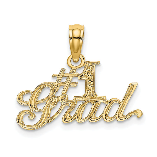 10K Yellow Gold #1 Grad Pendant