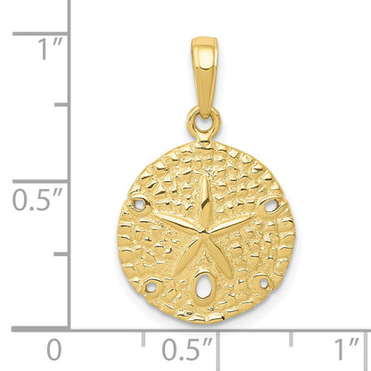 10K Yellow Gold 10K Sand Dollar Pendant
