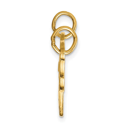 10K Yellow Gold 10K Heart And Key Break-Apart Charm