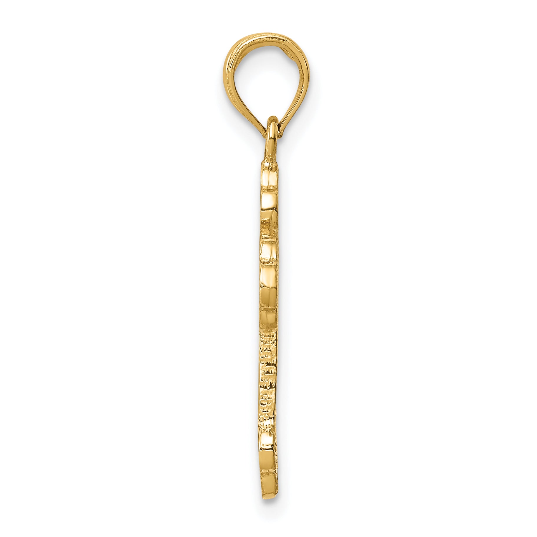 10K Yellow Gold 10K Budded Cross Pendant