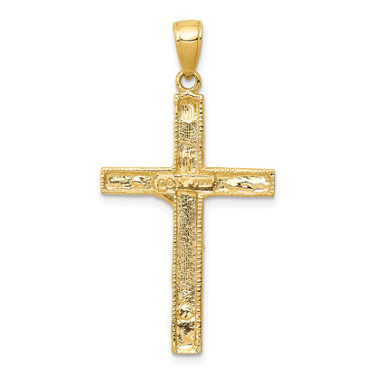 10K Yellow Gold Inri Crucifix Pendant