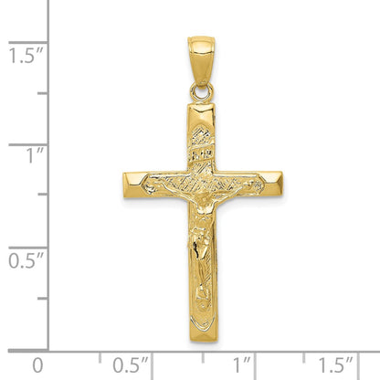 10K Yellow Gold Inri Crucifix Pendant