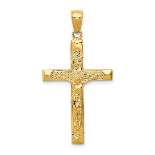 10K Yellow Gold Inri Crucifix Pendant