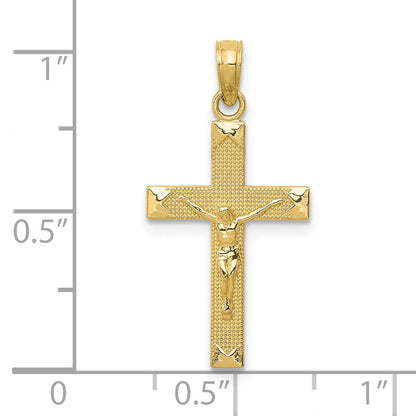 10K Yellow Gold Crucifix Pendant