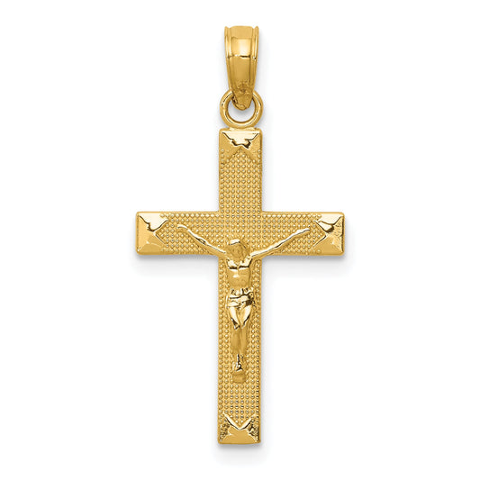 10K Yellow Gold Crucifix Pendant