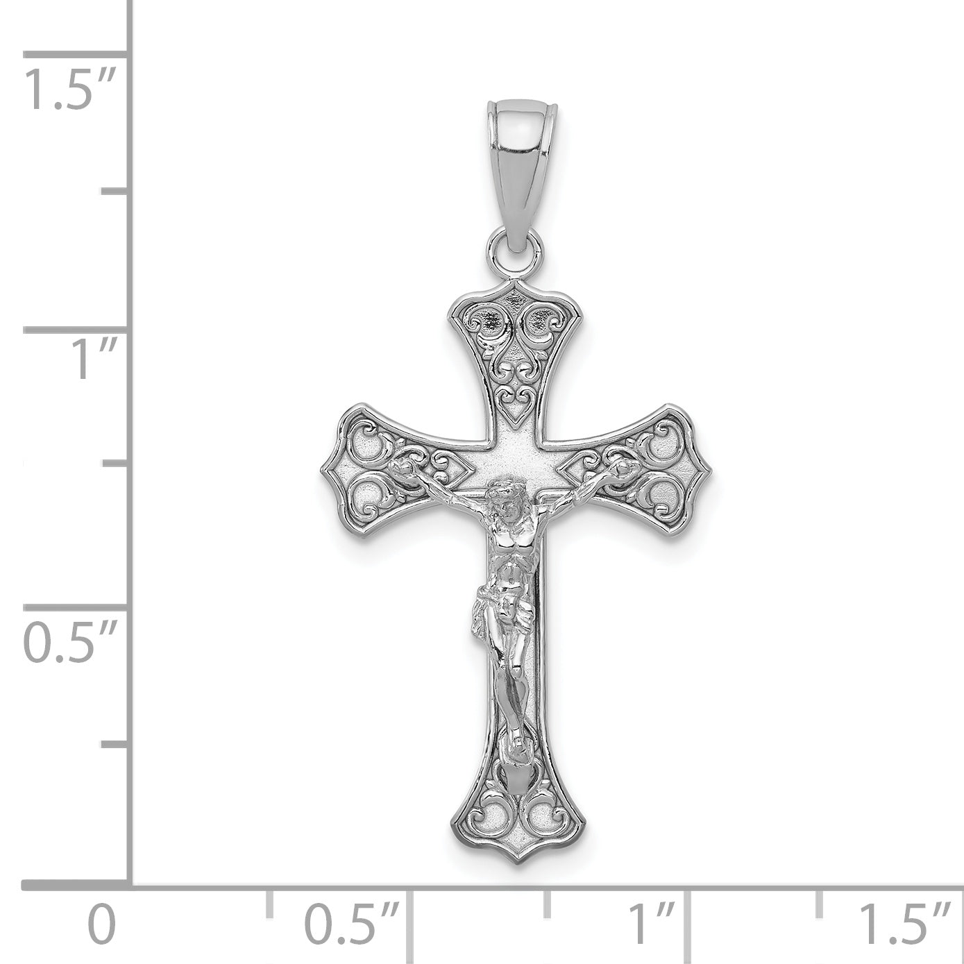 10K White Gold 10K Crucifix Pendant