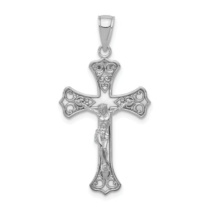 10K White Gold 10K Crucifix Pendant