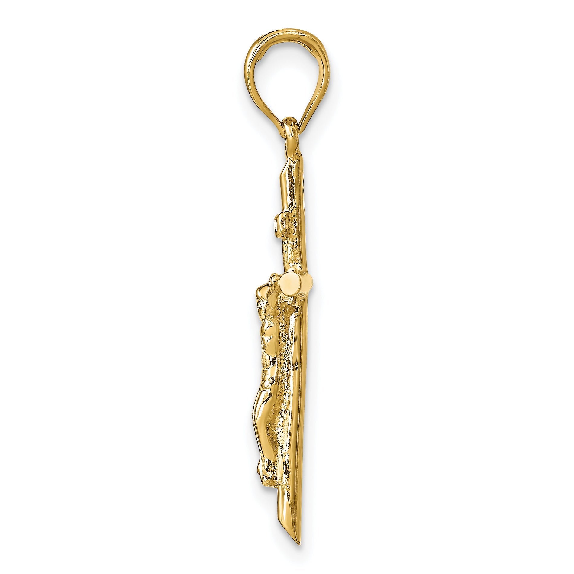 10K Yellow Gold 10K Stick Style Crucifix Pendant