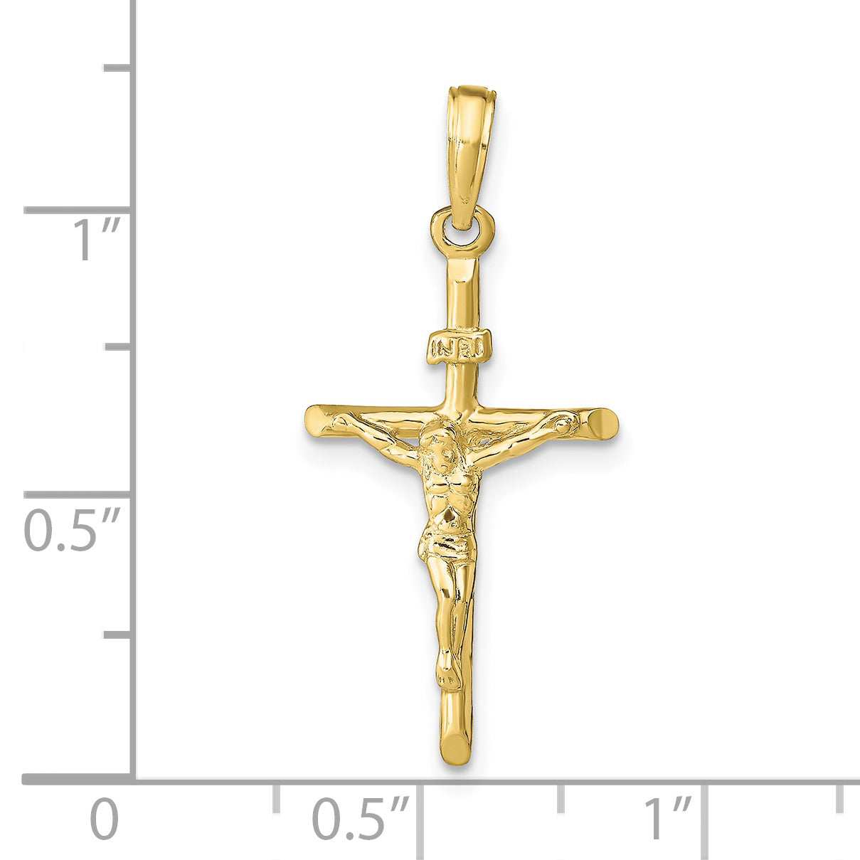 10K Yellow Gold 10K Stick Style Crucifix Pendant